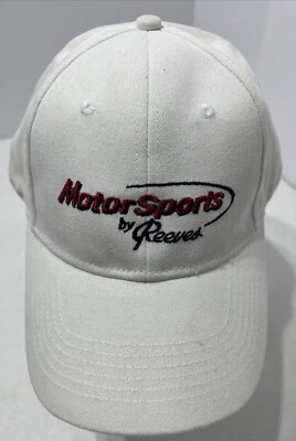 Gorra de béisbol ajustable Motor Sports de Reeves BLANCA yunque sombrero Foto 1 de 4