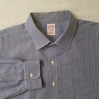 Brooks Brothers Madison Mens Blue Plaid Button Front L/S Dress Shirt Size 19-35