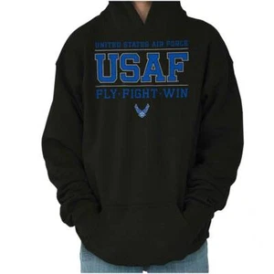 United States Air Force USAF Fly Fight Win Youth Hooded Sweatshirt Boy or Girl - Picture 1 of 10