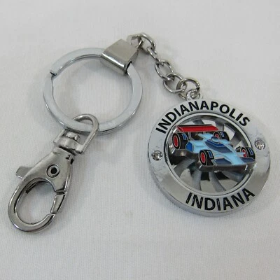 Indianapolis Indiana Keychain City Race Car Spinning Indy 500 IndyCar - Image 1 of 4