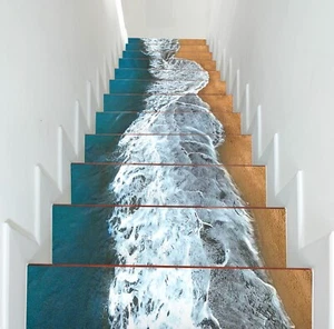 3D Wonderful Sea G42 Stair Risers Decoration Photo Mural Vinyl Decal Wallpaper E - Picture 1 of 6