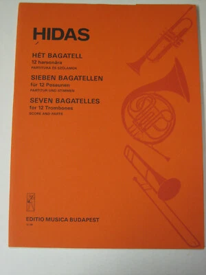 Hidas Frigyes Seven Bagatelles for 12 Trombones Score & Parts Sheet Music - Image 1 of 2