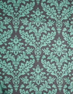 blue gray damask 18" piece marcus fabric Easter - Picture 1 of 2