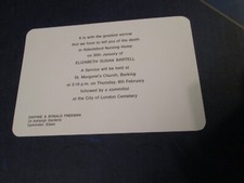 Elizabeth Susan Bartell, St Mary's Church Barking & City of London Cemetery Card