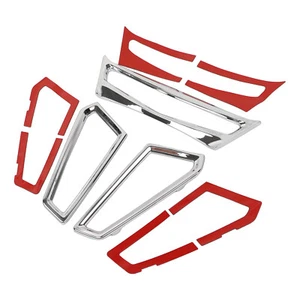 Chrome ABS Plastic Taillight Bar Lens Accents Trim For Honda Goldwing 1800 12-17 - Foto 1 di 12