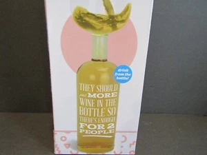 BIG MOUTH INC The Original Wine Bottle Glass HOLDS A FULL BOTLE 750mL 12.5" Tall - Picture 1 of 11