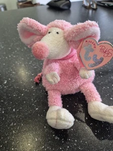 TY Beanies Pinkys Ratzo the Pink Rat Beanie 2004 with Tags - Picture 1 of 11
