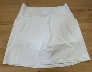 Athleta Salutation Stash 16.5” White Golf/Tennis Skirt Skort Pockets Large - Picture 1 of 6