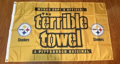 Pittsburgh Steelers Terrible Toalla 3X5 Pies Bandera Fan Regalo Mercancía Fútbol Foto 1 de 2