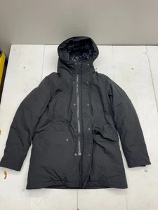 Shein Solid Black Basic Casual Full Zip Hooded Coat Mens Size Medium NEW - Picture 1 of 5