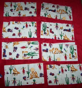 Southwest 17" 17" Stoffservietten-Kaktus, Chilis, Mais, Roadrunner; 8er Set - Bild 1 von 2