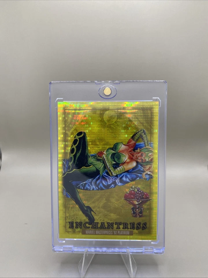 2024 MARVEL MASTERPIECES 1992 PLATINUM #21 ENCHANTRESS SEISMIC GOLD 86/92 - Image 1 of 2
