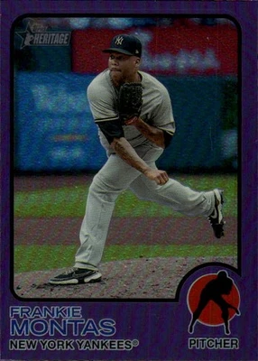 2022 Topps Heritage Frankie Montas #509 Chrome Purple Refractor New York 25B - Image 1 of 2