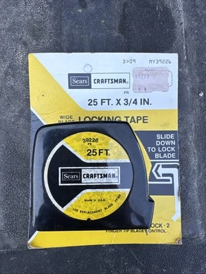 Vintage Sears Craftsman 25ft X 3/4in Tape Measure 39226 - Image 1 of 4