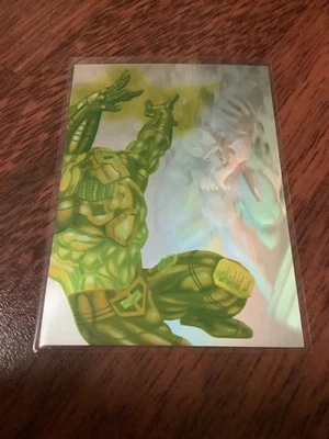 FLEER ULTRA SPIDER-MAN HOLOBLAST VENOM VS IRON MAN CARD 1995 MARVEL ERROR - Image 1 of 2