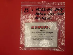 Dynojet 7102.001 1993 Ducati 900 Superlight Stage 1 NOS jet kit - Picture 1 of 5
