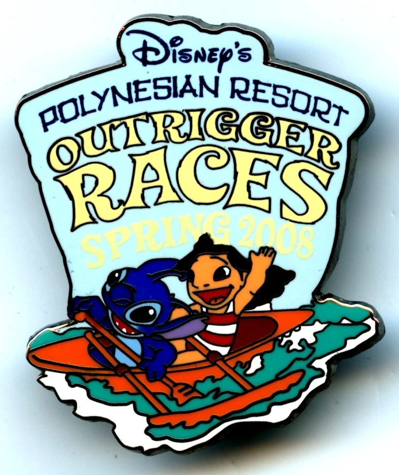 Walt Disney World - Cast Spring 2008 Outrigger Canoe Races - Lilo & Stitch Pin - Image 1 of 1