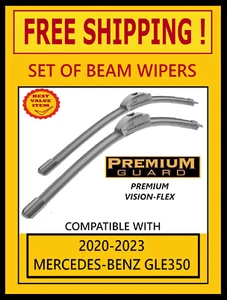 Juego de escobillas limpiaparabrisas tipo haz de visión premium para Mercedes-Benz GLE350 2020-2023 - Imagen 1 de 5