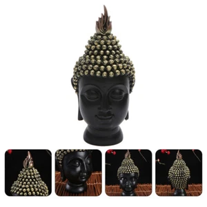 Buddha Head Sculpture Statue Ornament Indoor Resin Buddhist Home Decoration - Bild 1 von 12