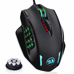 Redragon M908 RGB Wired Gaming Mouse – 18 Programmable Buttons, 12400 DPI - Picture 1 of 10