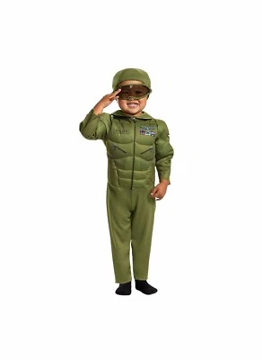 ¡Manera de celebrar! Disfraz de piloto de combate de aviador verde Powersuits para niños pequeños 3T-4T Foto 1 de 4