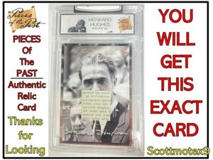 Pieces Of The Past📆 HOWARD HUGHES - RICHEST IN THE WORLD Auth Relic EXACT CARD - Picture 1 of 11