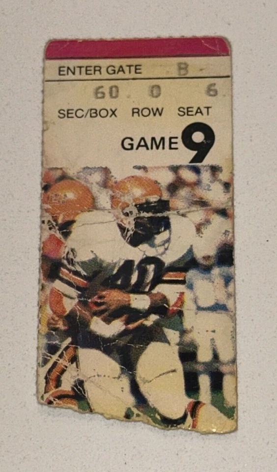 1980年12月13日孟加拉虎钢人队赛季NFL门票存根Franco Harris TD Lambert INT — 第 1/2 张图片