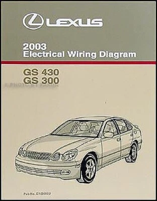 Manuel De Schéma Électrique 2003 Lexus GS 300 430 GS300 GS430 Livre Original - Photo 1/2
