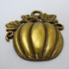 Pendentif Halloween en bronze antique citrouille 61 mm C5069 - 1, 2 ou 5 pièces