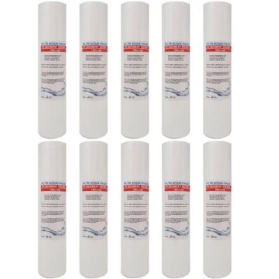 FILTRI ACQUA ITALIA CARTUCCIA FILTRO ACQUA 10 POLLICI MICRON 1 POLIPROPILENE SET 10 PZ