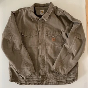 Chaqueta Carhartt Berwick Forrada con Vellón Arenisca Trabajo Marrón Para Hombre Talla 2XL Alta - Imagen 1 de 16