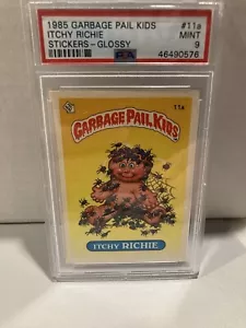 1985 Garbage Pail Kids Stickers Glossy 11a Itchy Richie OS Series 1 PSA 9 - Picture 1 of 1