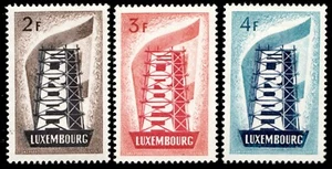 1956 Luxembourg Sc #318-20 Europa - Rebuilding Europe - MH stamp set Cv$65.60 - Picture 1 of 1