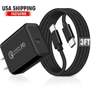 For Motorola - razr+ 2025 Fast Charger Home Adapter/3FT Type C Cable Sync Cord - Picture 1 of 39
