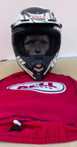 BELL HELMET SX-1 MOTOCROSS/MX HELMET WHITE AND BLACK SIZE XS - Picture 1 of 9
