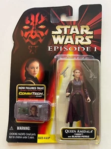 Star Wars Episode 1 QUEEN AMIDALA Action Figure w/Blaster Pistol & CommTech Chip - Picture 1 of 2