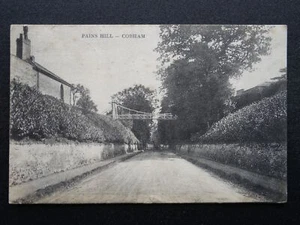 Surrey Elmbridge COBHAM Pains Hill Fußgängerbrücke (1) c1905 Postkarte von M. Harris - Bild 1 von 2
