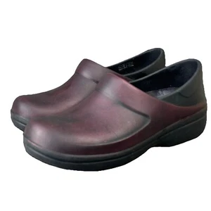 Crocs Clogs Damenschuhe Größe 8 schwarz & burgunderrot Neria Pro II doppelt abgenutzt - Bild 1 von 13