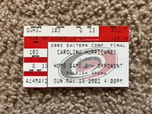 2002 Carolina Hurricanes vs Toronto Maple Leafs Eastern Finals Hockey Ticket NC - Picture 1 of 2