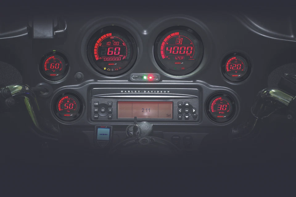 KOSO 2011 FLTRUSE CVO Road Glide Ultra Harley Davidson DIGITAL GAUGE CLUSTER BLA - Image 1 of 1