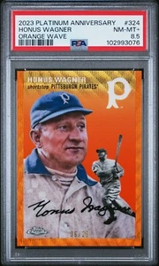 2023 Topps Chrome Platinum 324 Honus Wagner Orange Wave Refractor PSA 8.5 #/25 - Picture 1 of 2