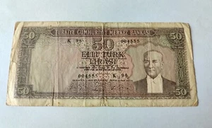 Turchia banconota 50 Lira molto rara 11 haziran 1930 come da foto - Imagen 1 de 4