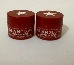 GLAMGLOW Lot Of 2 Good in Bed Passionfruit Softening Night Cream 5mL Each NWOB - Picture 1 of 4