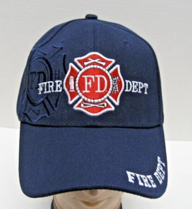 FEUERWEHRABTEILUNG Kappe/Mütze blau mit besticktem Schatten neu *kostenloser Versand* - Bild 1 von 2