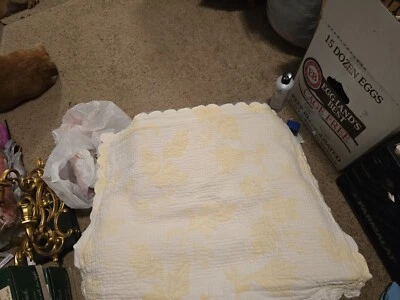 Vintage Spiegel White & Yellow Pillow Sham - Image 1 of 4