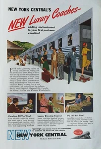 Vintage 1947 New York Central Central Train System Full Page Original Ad - Picture 1 of 1
