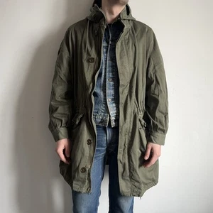 60s M-64 French Armee vintage Francaise utility army military fishtail parka L - Picture 1 of 11