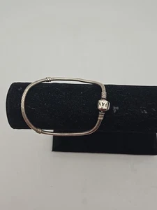 Authentic Sterling Silver 925 Pandora Bracelet Icons Barrel Clasp 8" - Picture 1 of 7