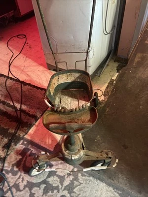 Antique Vintage Baby Stroller And Walker  - Image 1 of 4