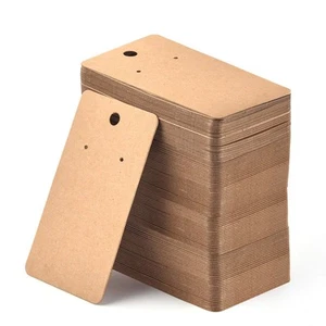 Coopay 200 Pieces Earring Display Card Earring Card Holder Blank Kraft Paper - Picture 1 of 7